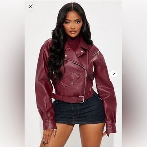 Faux Leather Moto Jacket